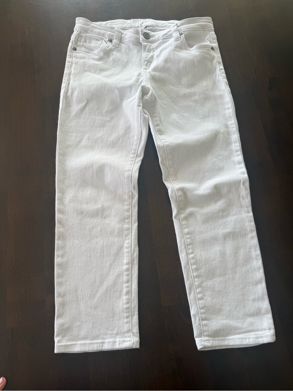 Kut from the Kloth Bardot Crop Skinny Boyfriend White Jeans Size 4